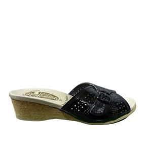 NEW WORISHOFER women's 251 sandals in black patent